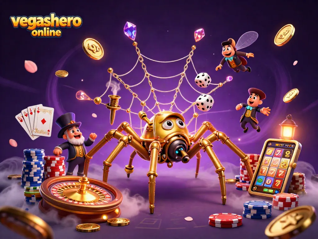Experience the thrill of vegashero online with a dynamic casino-themed scene full of vivid action.